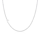 Moody Mood-Accessories-.925 Sterling Silver Sideway Letter P Necklace (18k white gold plating)