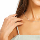 Moody Mood-Accessories-.925 Sterling Silver Sideway Letter I Necklace (18k white gold plating)