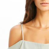 Moody Mood-Accessories-.925 Sterling Silver Sideway Letter X Necklace (18k white gold plating)