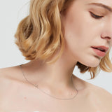 Moody Mood-Accessories-.925 Sterling Silver Sideway Letter U Necklace (18k white gold plating)