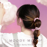 22 Momme Mulberry Silk Skinny Scrunchies - Blush & Black