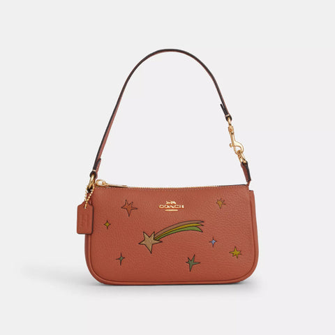 Coach X Observed By Us Nolita 19 In Leather With Star Print - Gold/Faded Orange Multi