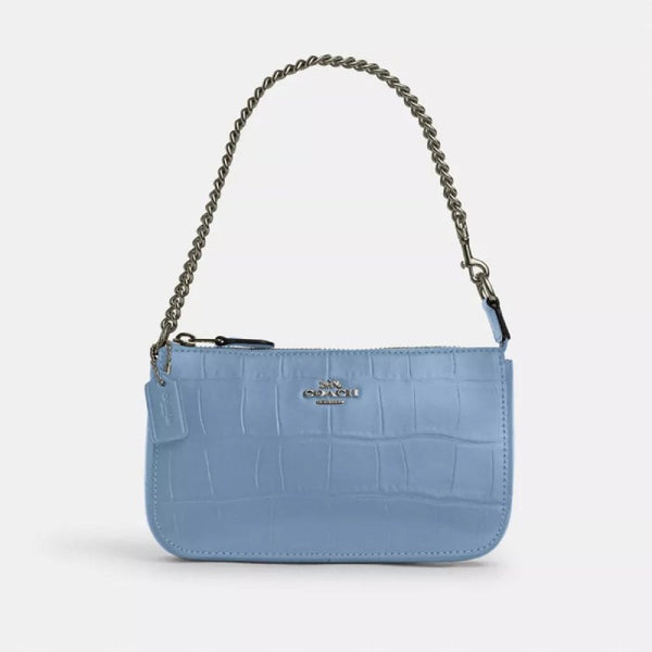 Coach Nolita 19 in Signature Canvas  - Gunmetal/Cornflower