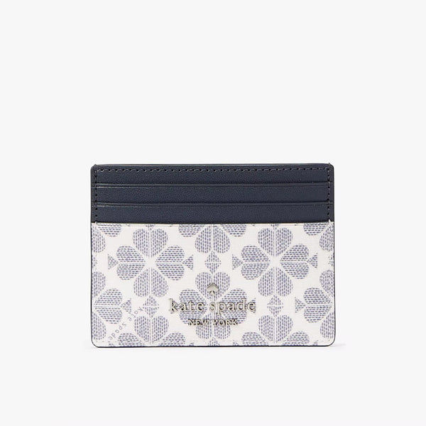 Kate Spade Signature Spade Flower Small Slim Card Holder - Navy Multi