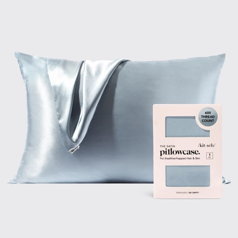 Satin Sleep Pillowcase - Haze Blue