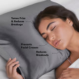 Satin Sleep Pillowcase - Charcoal