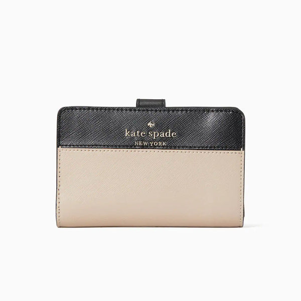 Kate Spade Staci Medium Compact Bifold Wallet - Warm Beige Multi
