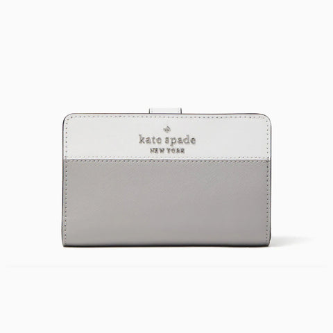 Kate Spade Staci Medium Compact Bifold Wallet - Nimbus Grey