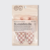Recycled Plastic XL Creaseless Clips 2pc Set - Terracotta
