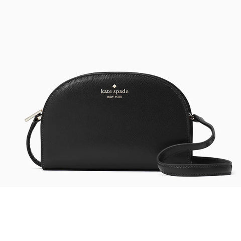 Perry Leather Dome Crossbody - Black