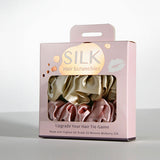 22 Momme Mulberry Silk Scrunchies - Blush & Champagne