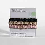 22 Momme Mulberry Silk Skinny Scrunchies - Assorted