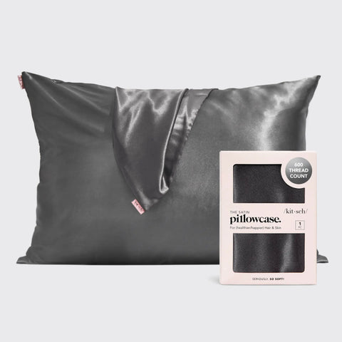 Satin Sleep Pillowcase - Charcoal