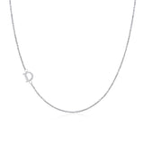 Moody Mood-Accessories-.925 Sterling Silver Sideway Letter D Necklace (18k white gold plating)