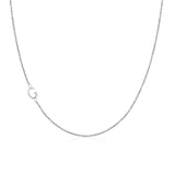 Moody Mood-Accessories-.925 Sterling Silver Sideway Letter G Necklace (18k white gold plating)