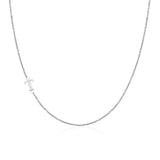 Moody Mood-Accessories-.925 Sterling Silver Sideway Letter T Necklace (18k white gold plating)
