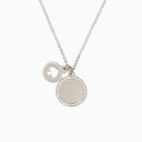 Kate Spade Spot The Spade Pave Charm Pendant Necklace．Silver