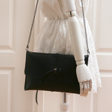 Made in Korea-Clutches-Korea Two Way Leather Envelope Bag, Black