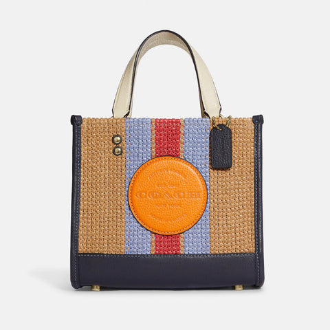 Dempsey Tote 22 With Coach Patch．Gold/Natural Multi