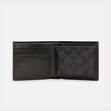 Coach Boxed 3-in-1 Billfold Wallet in Signature Canvas・Black