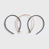 Recycled Plastic Thin Non-Slip Headbands - 3pc