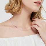 Moody Mood-Accessories-.925 Sterling Silver Sideway Letter L Necklace (18k white gold plating)