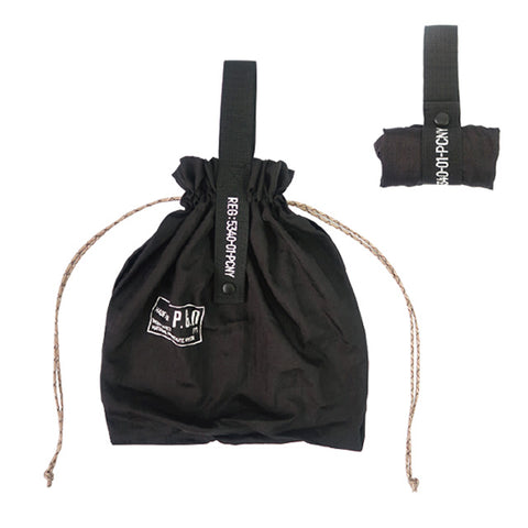 Post General Packable Parachute Nylon Bag - Black