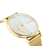 RumbaTime-Watches-Lafayette Gold Mesh